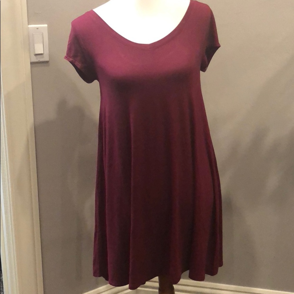 Maroon Swing Dress